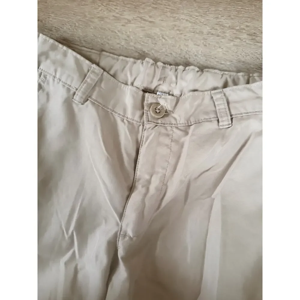 CHAPS Boys Size 14 Regular Tan Khaki School Uniform Golf Shorts